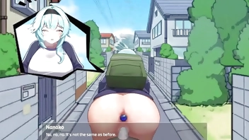 Exposed busty delivery worker