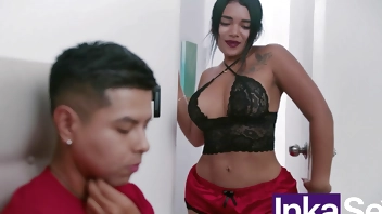 My Latina stepsister seduces me while we are home alone.