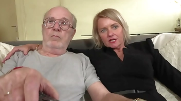 Old Husband watches posh wife with 3 big cocked thugs Part 1 6688 sc-1-1