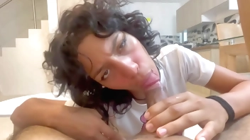 Cute Latina girl comes to my house and demands that I fuck her hard in exchange for not telling my wife off for fucking her. H.L.