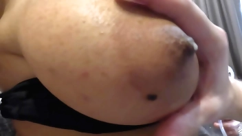 Creampie BBW Cowgirl Asian Nipple Sucking Interracial Cock Big Milky Lactating Tits