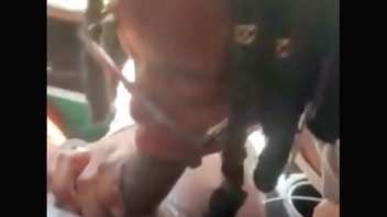 Ebony Nerd BBC Car Blowjob