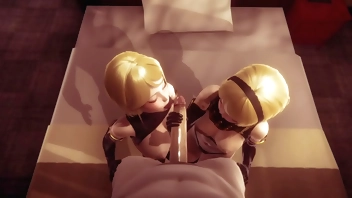 Fucked the twins from Nier: Automata l 3D hentai anime