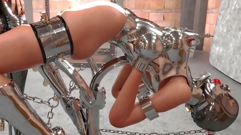 Slave in Metal Bondage