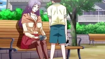 Young Boy Meets Adult MILF In The Park And Has First Sex [ HENTAI ]