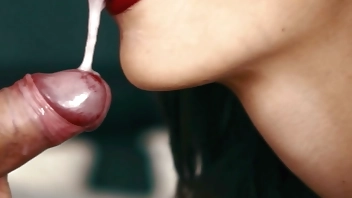 Amazing Close up Deeptroth Blowjob for Your Big Dick - Huge Cumshot in Mouth