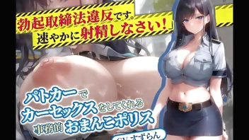 人妻婦警「“勃起取締法”違反です。速やかに射精しなさい」パトカーでカーセックスをしてくれる事務的おまんこポリス