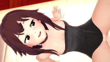 Megumin (konosuba) visita la enfermeria esta caliente y quiere quitarse la toalla para follar (Versión adulta) (hentai) (sin censura)