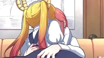 Maid teasing her boss