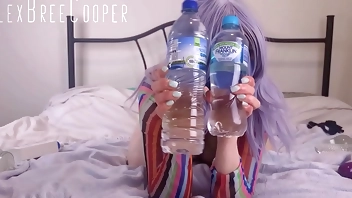 Anal with water bottles, weird object insertions to stretch out my asshole