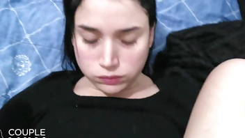 Blowjob Wife Taking a Big Cock in Her Hairy Pussy Full of Cum Inside!