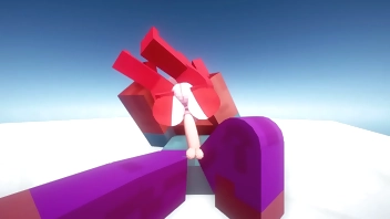 Minecraft. Kobold girl suck Steve's dick and ride on him. Jenny mod