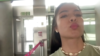 Passenger On Board Masturbates with CREAM in the BATHROOM of the PLANE