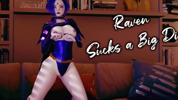 Raven sucks a big dick l 3d uncensored hentai
