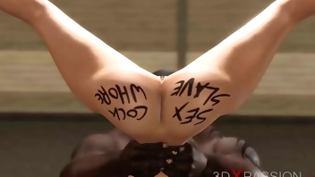 Crazy fuck in restraints. Sexy busty slut gets fucked hard by BBC