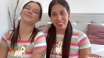 PutaLocura - Two Colombian beauties Melisa Tetona and Natalie swallow all of Torbe's cum