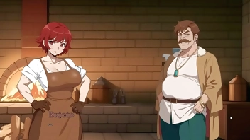 TOMBOY Love in Hot Forge [ Hentai Game ] Ep.5 risky doggystyle OUTDOOR FUCK in front of strangers !