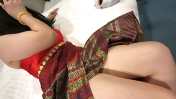 Thai dancer with big breasts gets cummed in her pussy again.