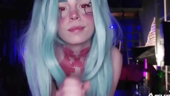 Rebecca from Cyberpunk jumped on my dick