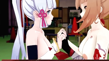 Genshin Impact: Fap Hero Normal level. (Eula, Ayaka, Yoimiya, Mona, Fischl, Layla, Faruzan, Dehya, Candace, Nilou, Collei)