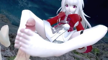 clara (star rail) footjob