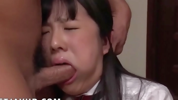 Horny school-girl Yusa Minami gives her torrid Japanese teacher a red-hot blowage - this JAV is assured to get you going!