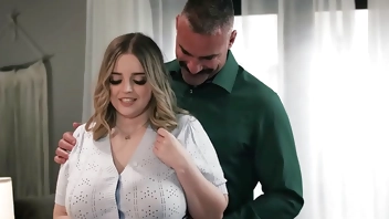 Stepparents watch stepdaughter masturbate under vr headset