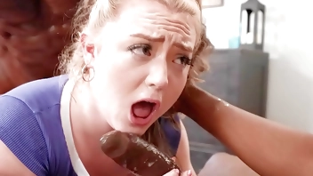 Cute chubby step daughter gets fucked hard by her stepdad and his best friend