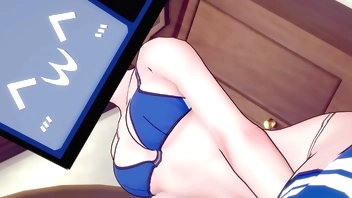 Tv Woman disfruta teniendo sexo llevando su bikini