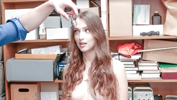 Teen Caught Stealing a Sex Toy from Adult Department Getting Punished - Fuckthief