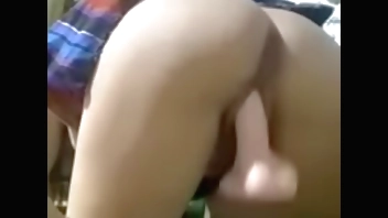 Masturbating with dildo