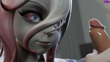 Брайер из Лиги Легенд сделала сочный минет