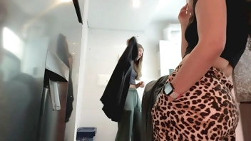 Two curious women fuck each other intensely and have strong orgasms in the laundry room.