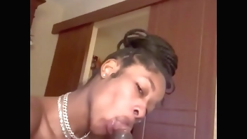 Cute Ebony Teen Blowjob BBC