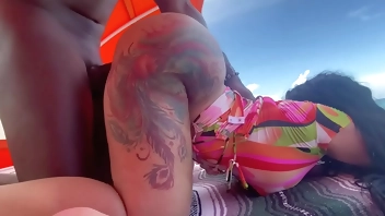 Have you ever saw seen this???? FUCKING 2 SLUTS at PUBLIC BEACH