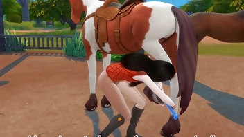 Asian girl being penetrated in both holes - sims 4 - 3D animation