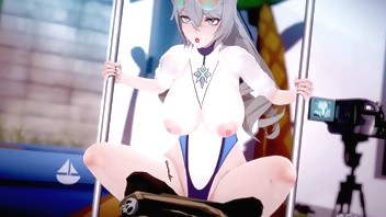 Fubuki and Mio Cowgirl Dominance