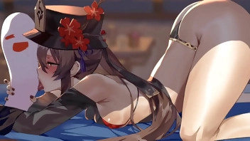 Hu Tao loves to lick her ghost