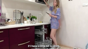 Couldn't resist fucking a hot stepmom in his father's bed