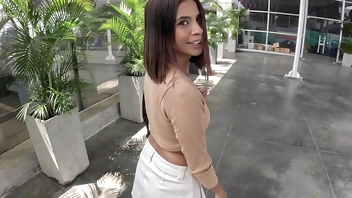 Fucking in the bathroom of the mall with a subscriber to my SHEER channel. We walk outdoors and then he fucks me in the public bathroom. Would you like to meet me and fuck me?