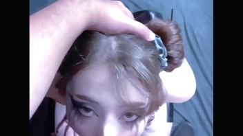 POV Your Perfect Goth Girlfriend Gets on Her Knees & Ruins Her Makeup Getting a Massive Facial After Sucking Your Cock