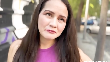 PutaLocura - The sensual Mexican Kiara M is convinced by Torbe and swallows semen while caught.