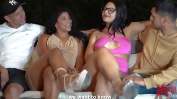 Friends bet that they can't hook up with each other's girlfriend (ends in swinger exchange)