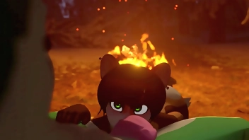 Furry gostosa mamando gostoso no pau