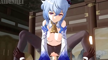 Personagem de genshin impact quicando gostoso