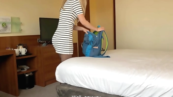Stepmother And Son Share a Bed In A Hotel