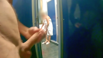 HOSTEL MIXED ROOM: shower flashing masturbation