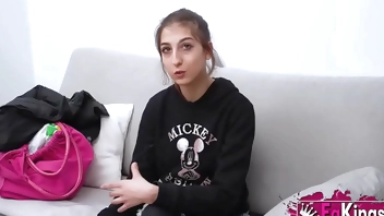 18 years old shy babe Vanesa Merino has a crush on Don Jorge's OLD COCK!