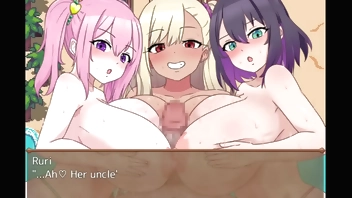 Gozando nos peitos das três garotas gostosas da ilha - Hypnotized Uncle And Big Tits Gal - 2/2