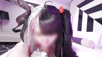 Mesugaki bigtits Vtuber Cosplayer femdom deepthroat.
